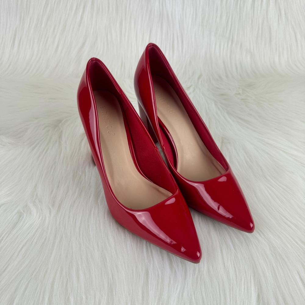 BAMBOO | Red Patent Leather Pump - Picture 13 of 14